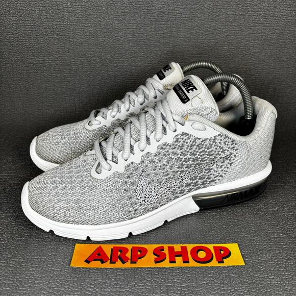 π΄ Nike Air Max Sequent 2 Women`s Size 8.5 Silver White Running Shoes 852465-001 - Picture 1 of 8